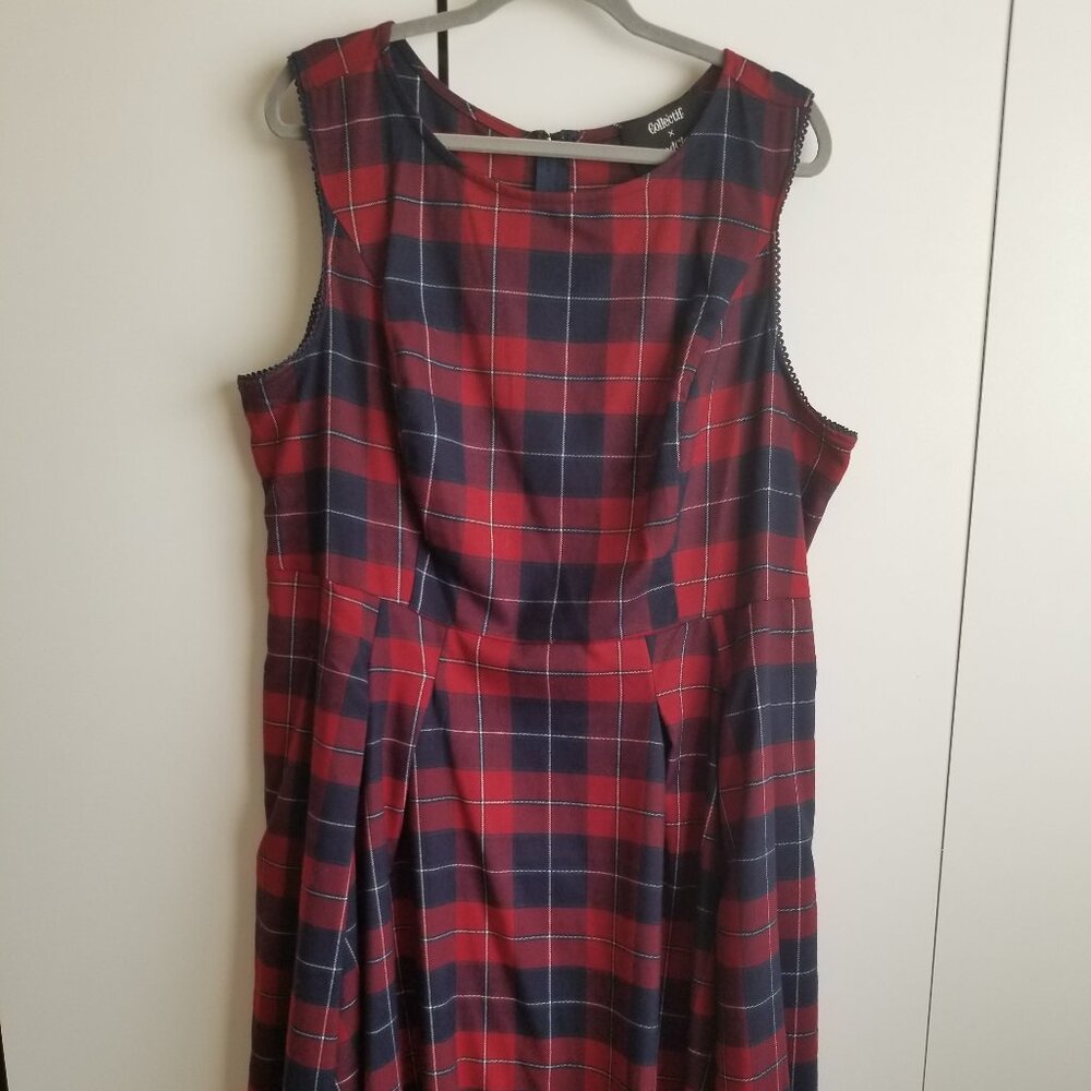Plaid Sleeveless Dress